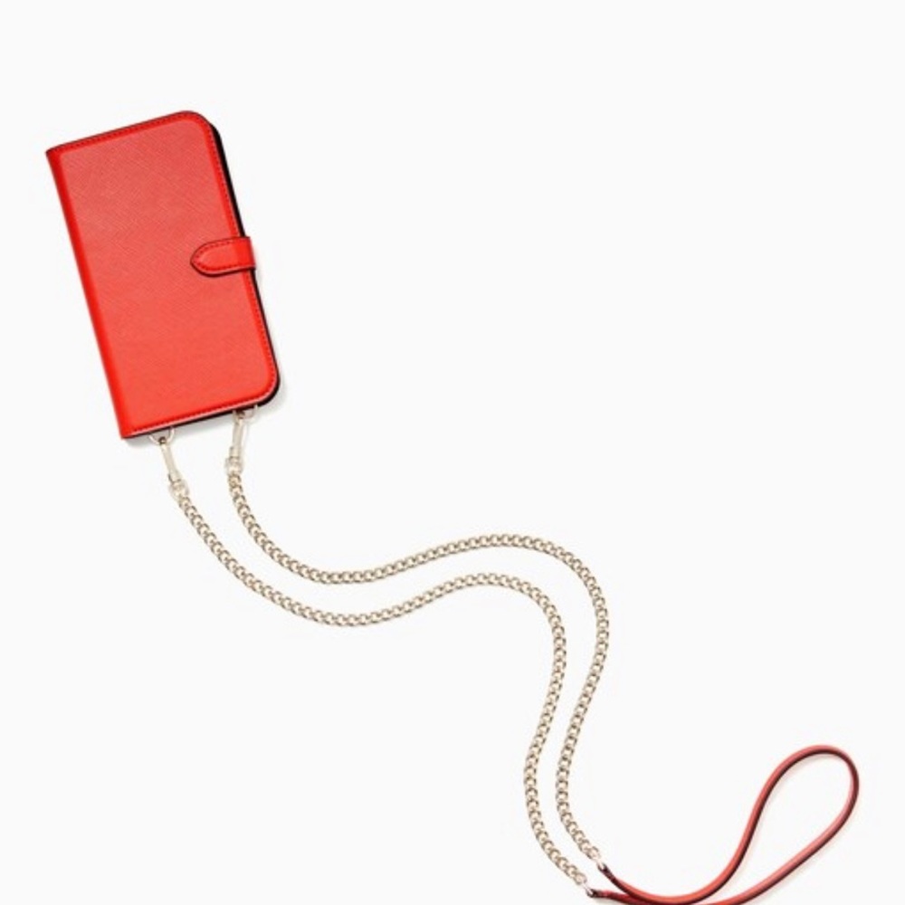 KATE SPADE STACI MAGNETIC FOLIO PHONE CASE ON CHAIN CROSSBODY